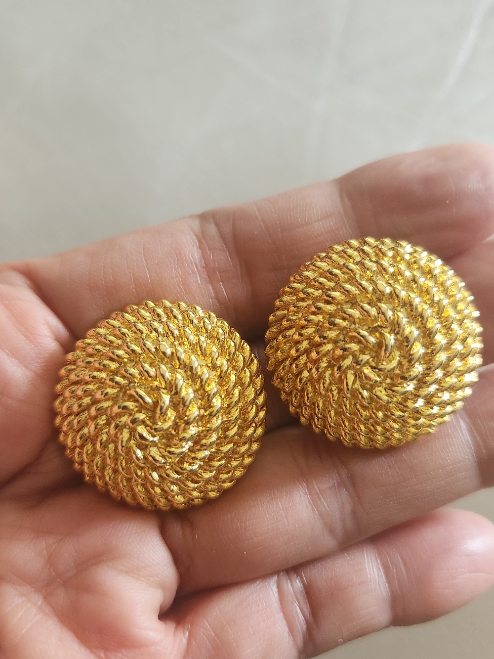 Gold-Tone Swirl Clip On Earrings - Women Jewelry